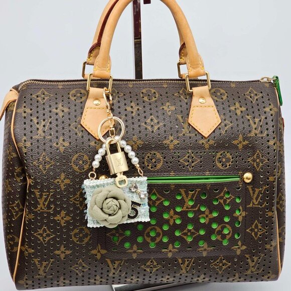 Authentic Louis Vuitton Lock & Key with unbranded Bagcharm, Keycharm, Keychain - Picture 1 of 7